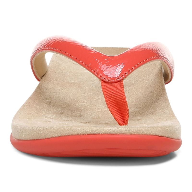 Vionic Dillon Puntera Post Sandal Rojos | 3rrWHeiD