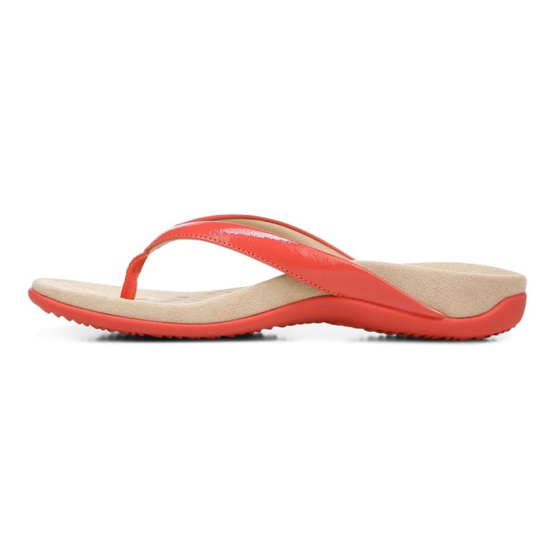 Vionic Dillon Puntera Post Sandal Rojos | 3rrWHeiD