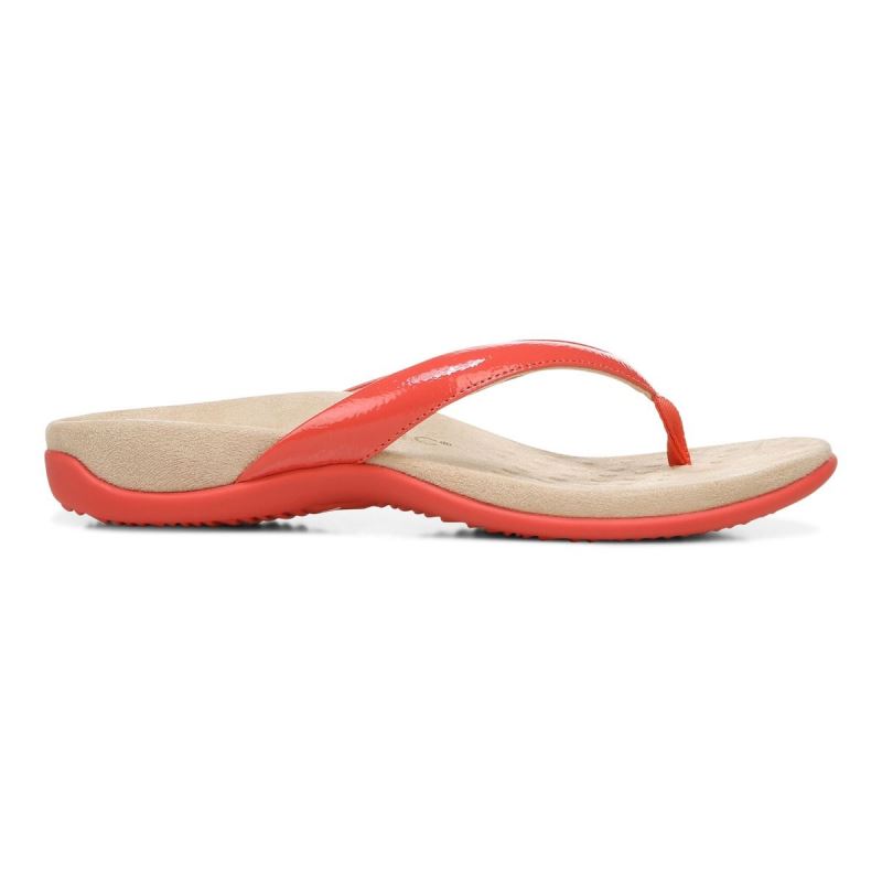 Vionic Dillon Puntera Post Sandal Rojos | 3rrWHeiD