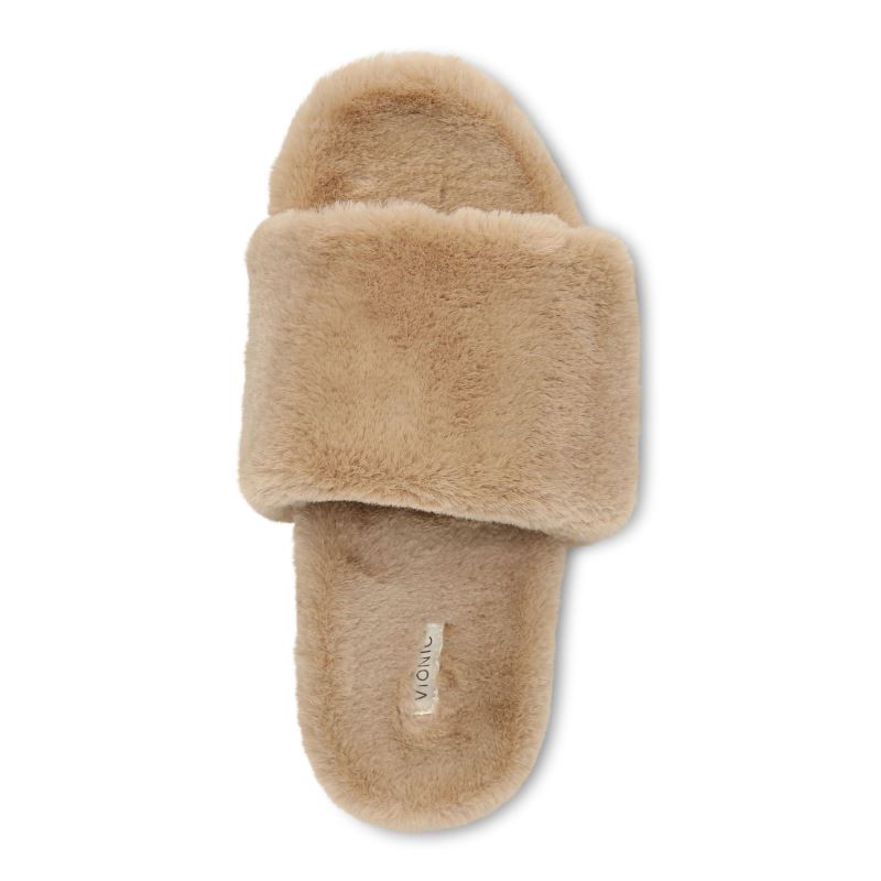Vionic Dream Plush Pantuflas Beige | 2mbh6SvI