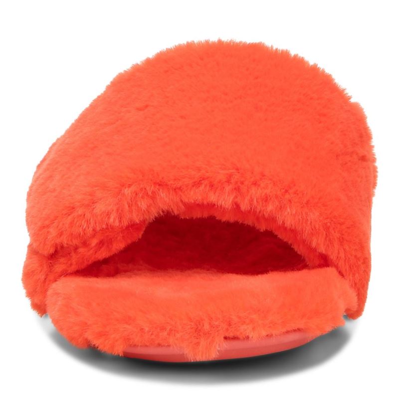 Vionic Dream Plush Pantuflas Rojos | Aw0inaLA
