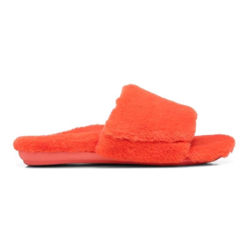 Vionic Dream Plush Pantuflas Rojos | Aw0inaLA