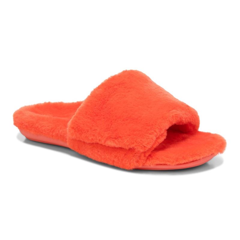 Vionic Dream Plush Pantuflas Rojos | Aw0inaLA