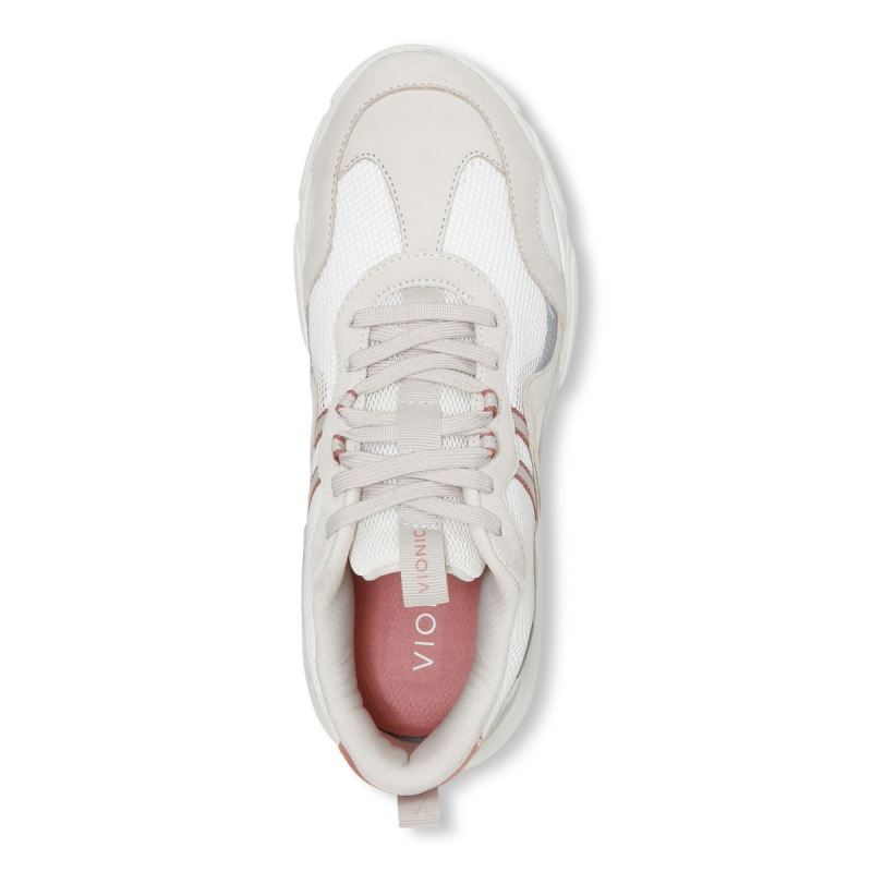 Vionic Electra Sneaker Creme | GaQbjaw1