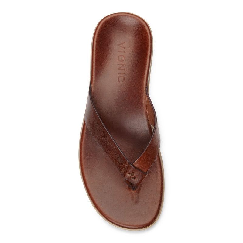 Vionic Elijah Puntera Post Sandal Marrom | nFFSXeOJ