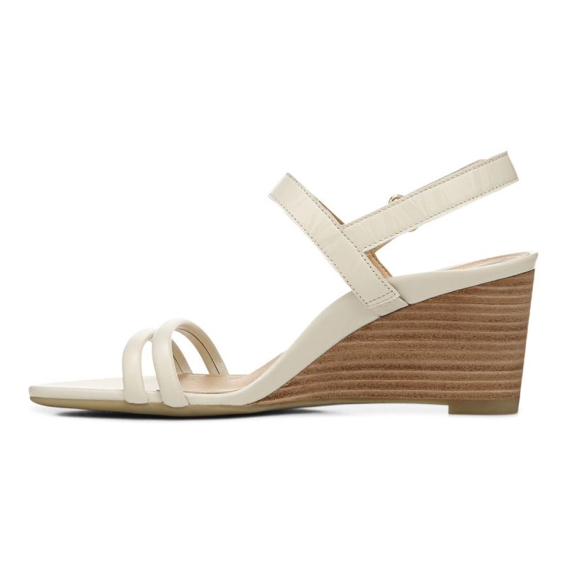 Vionic Emmy Wedge Sandal Creme | HZMq6QrT