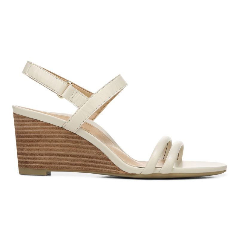 Vionic Emmy Wedge Sandal Creme | HZMq6QrT