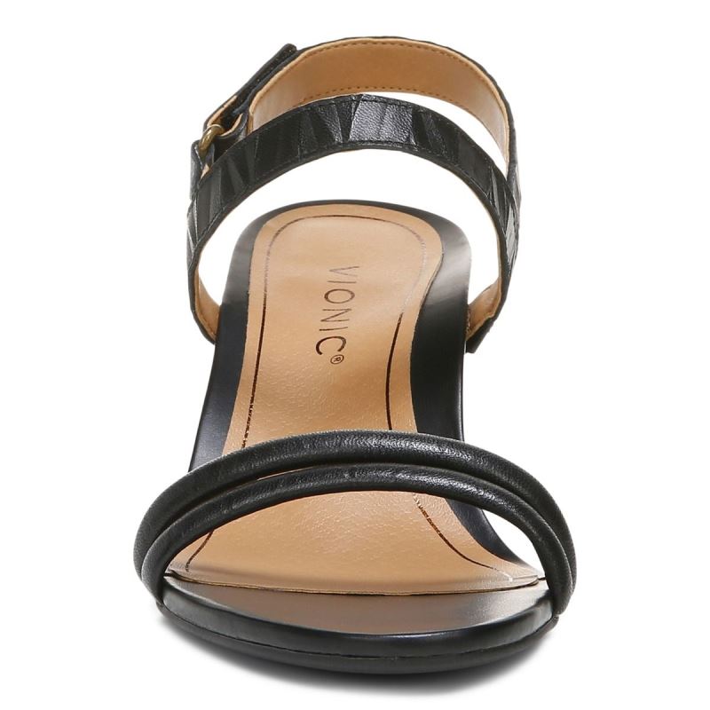 Vionic Emmy Wedge Sandal Negros | gOyIwOnH