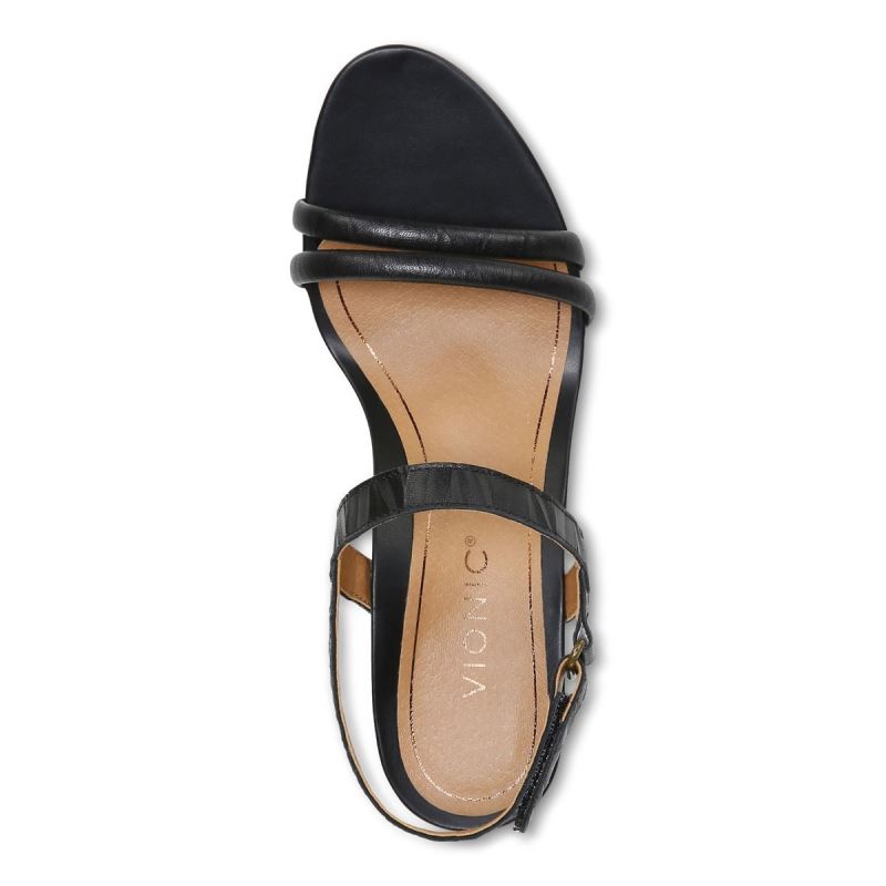 Vionic Emmy Wedge Sandal Negros | gOyIwOnH