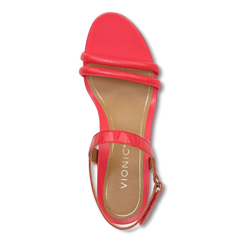 Vionic Emmy Wedge Sandal Rojos | KSKUcC1V