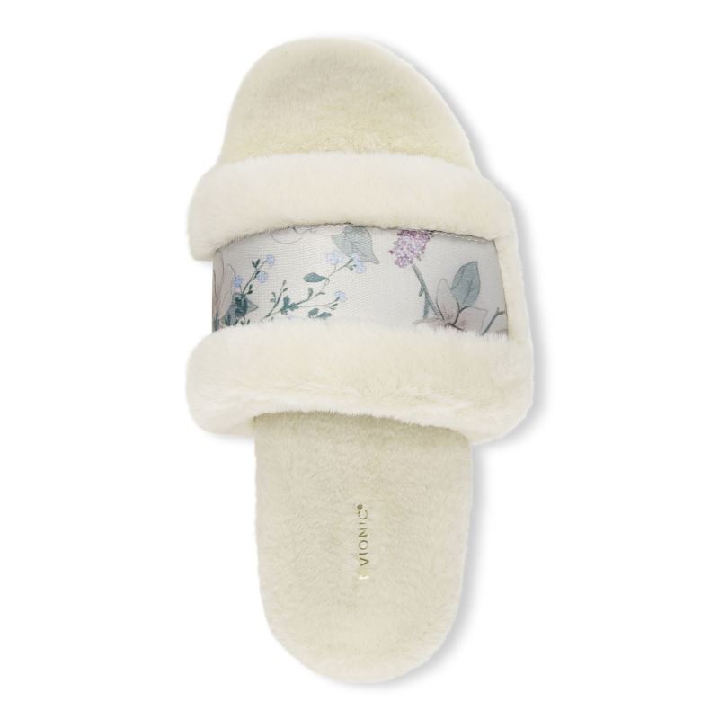 Vionic Erma Pantuflas Creme Marrom | 7tPWnnub