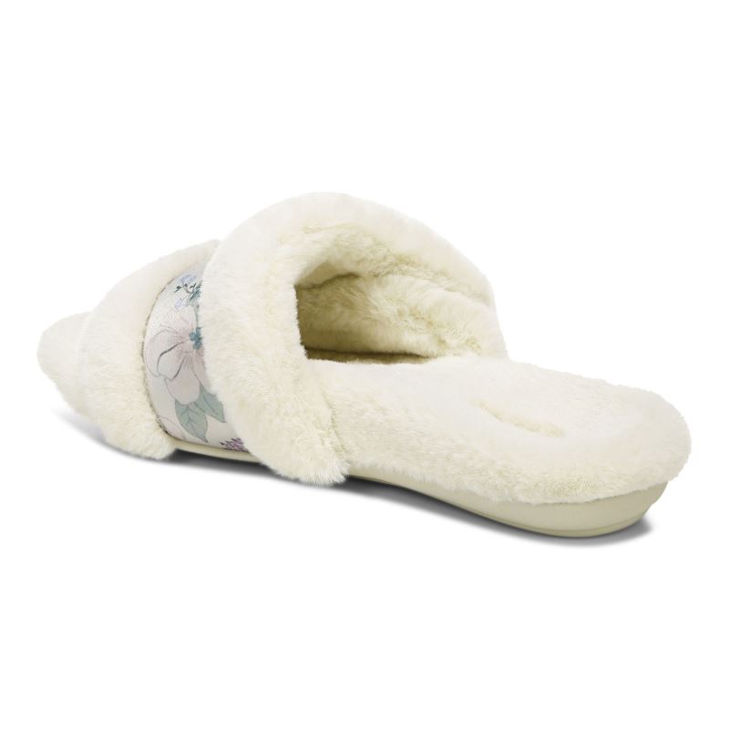 Vionic Erma Pantuflas Creme Marrom | 7tPWnnub