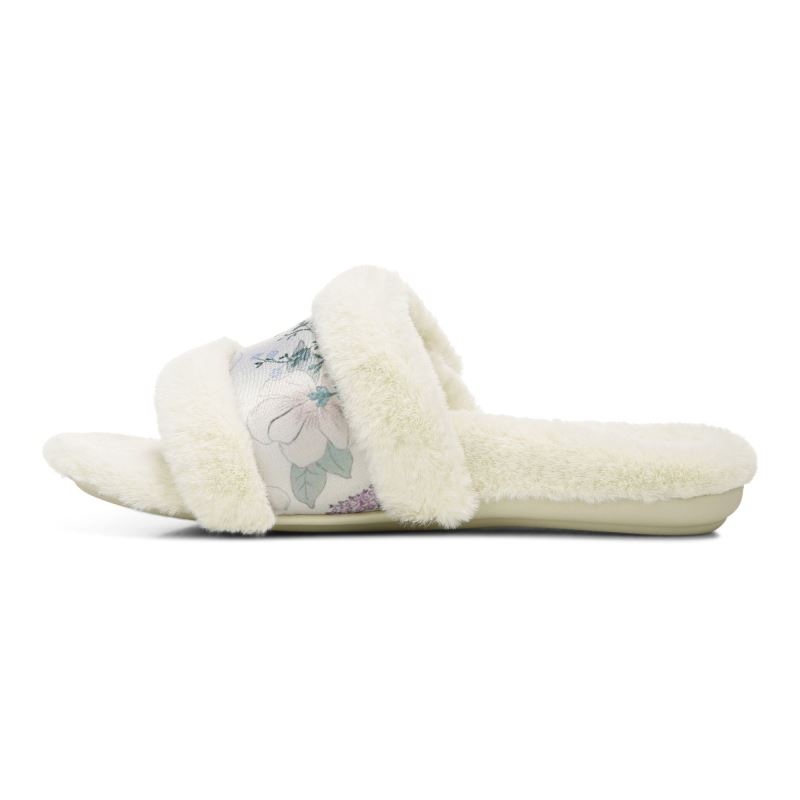 Vionic Erma Pantuflas Creme Marrom | 7tPWnnub