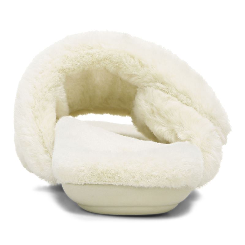 Vionic Erma Pantuflas Creme Marrom | 7tPWnnub