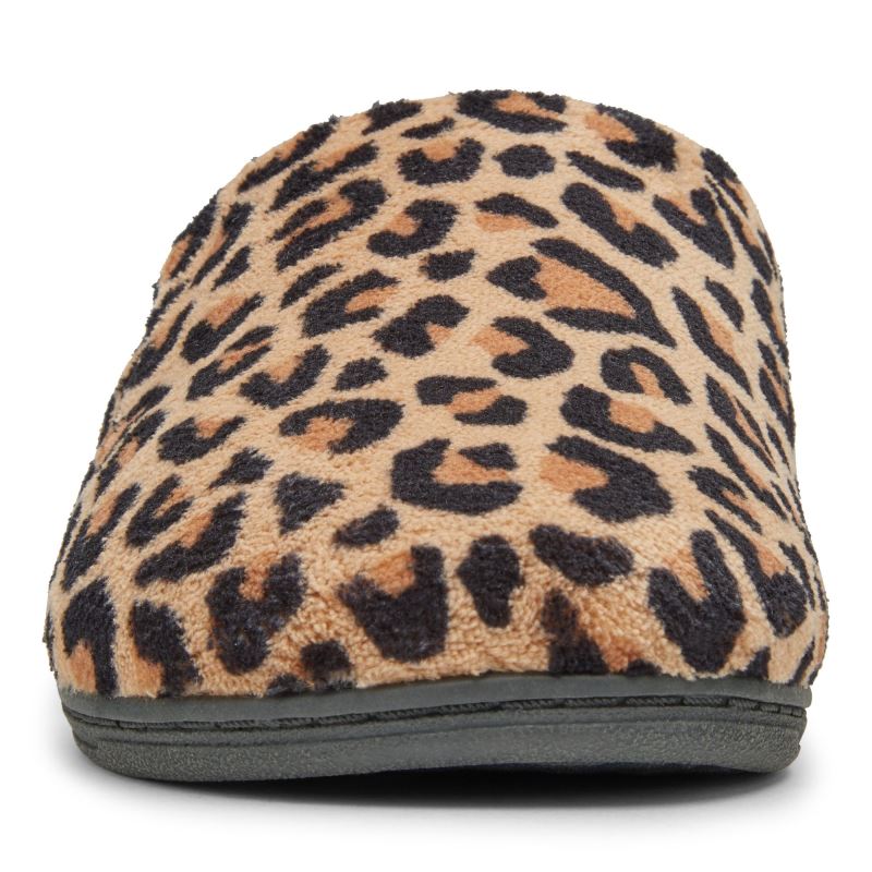 Vionic Gemma Mule Slippers Beige Leopardo | hus8ecoB