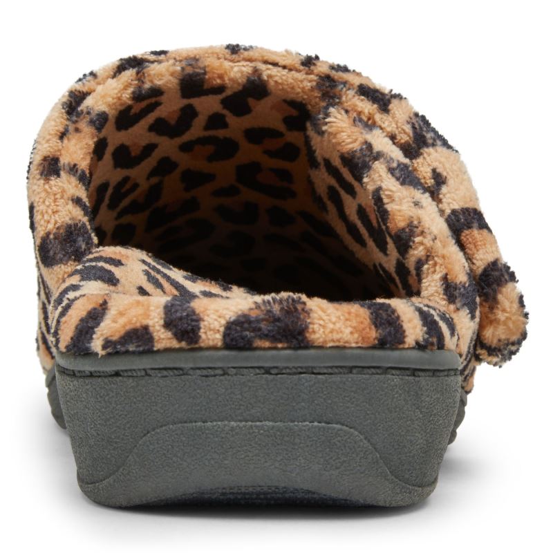 Vionic Gemma Mule Slippers Beige Leopardo | hus8ecoB
