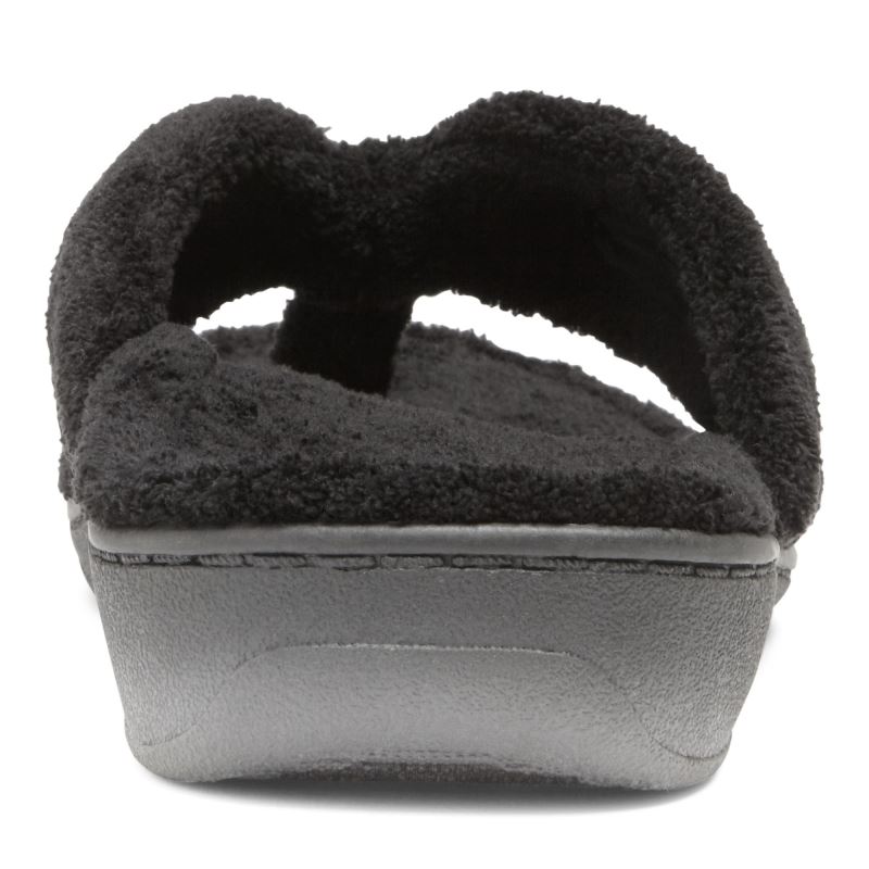 Vionic Gracie Puntera Post Pantuflas Negros | OFusf1S7