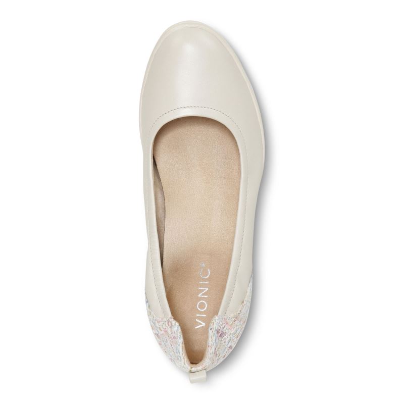 Vionic Jacey Wedge Creme | tkTaKCNM