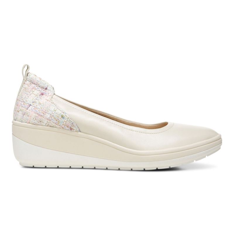 Vionic Jacey Wedge Creme | tkTaKCNM
