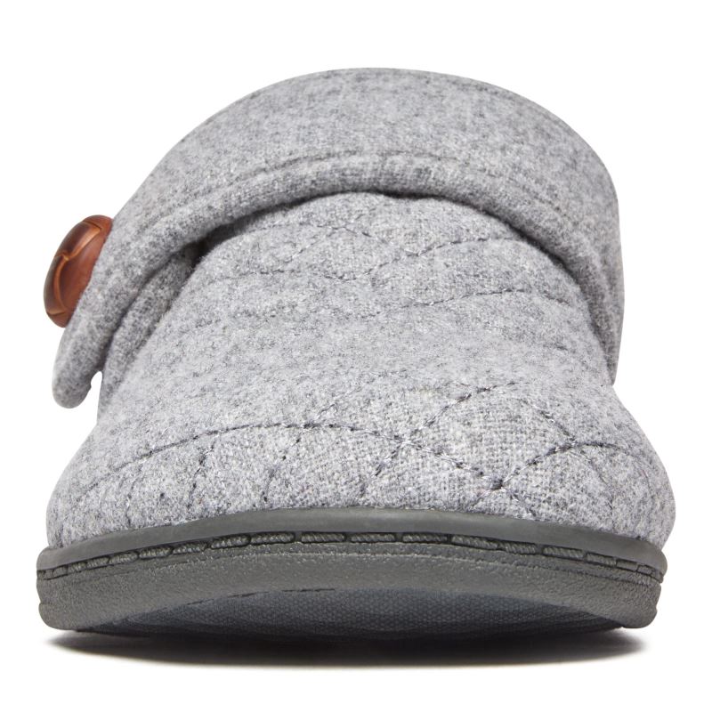 Vionic Jackie Pantuflas Grises Claro | 1XrrnIAY
