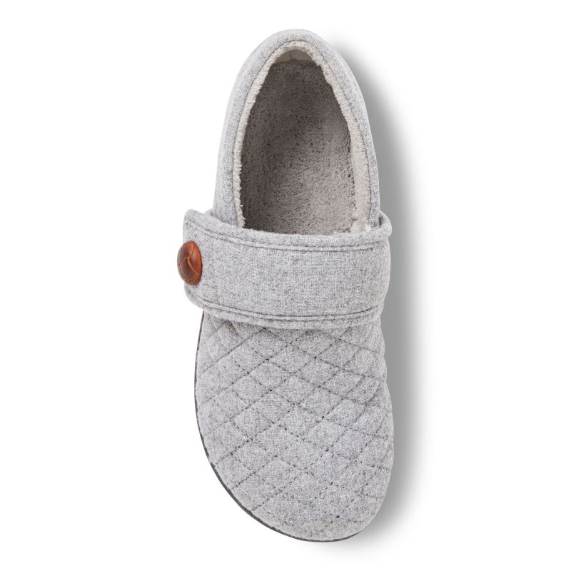 Vionic Jackie Pantuflas Grises Claro | 1XrrnIAY