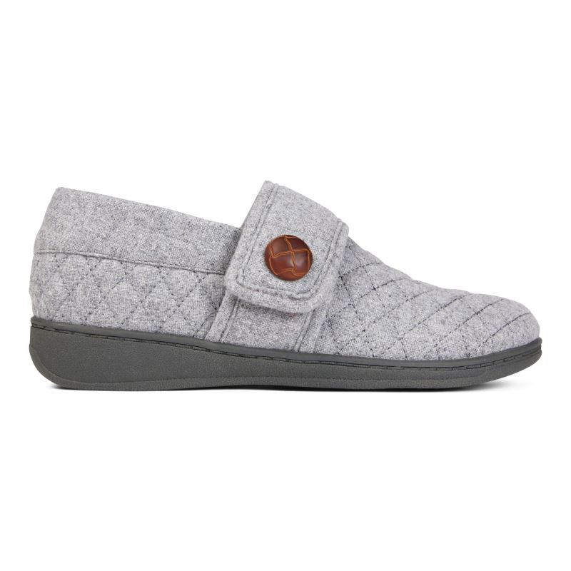 Vionic Jackie Pantuflas Grises Claro | 1XrrnIAY