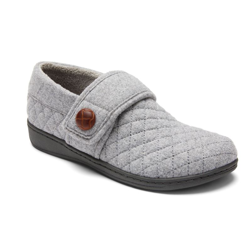 Vionic Jackie Pantuflas Grises Claro | 1XrrnIAY