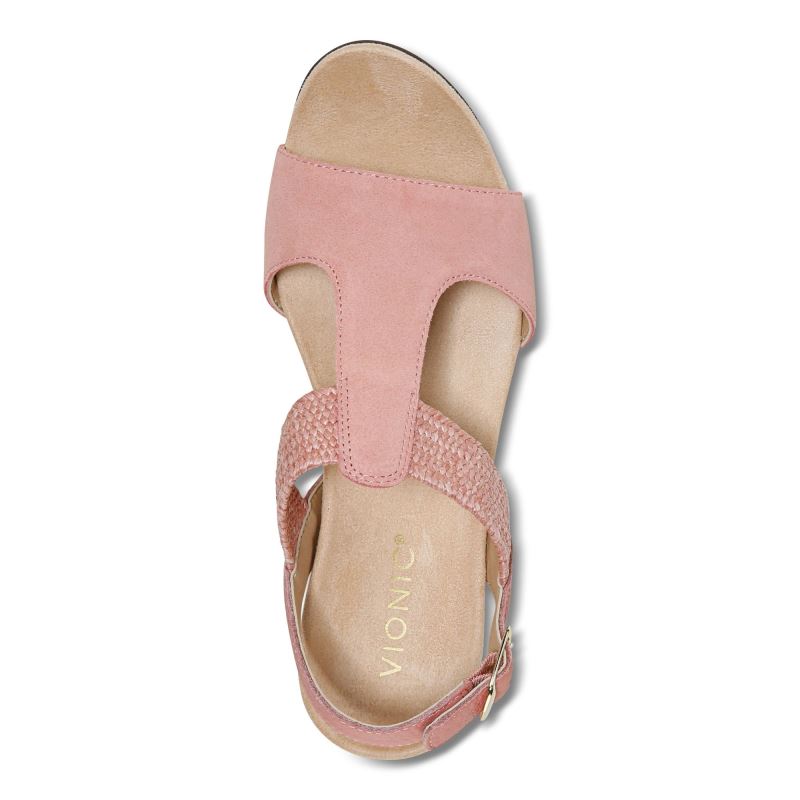 Vionic Kaytie Wedge Sandal Coral | vvnVjKzE