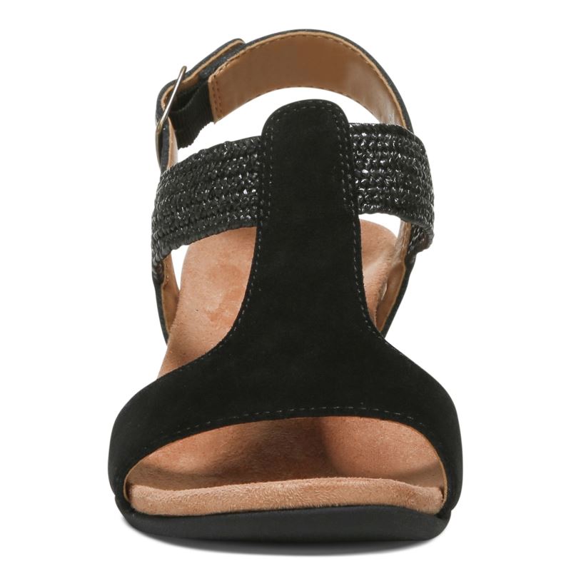 Vionic Kaytie Wedge Sandal Negros | MOTY8QgY
