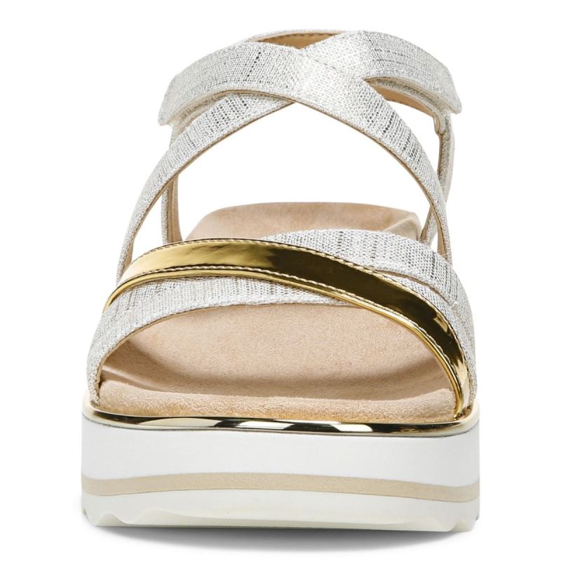 Vionic Kellyn Flatform Sandal Blancos | WfDgT5gZ