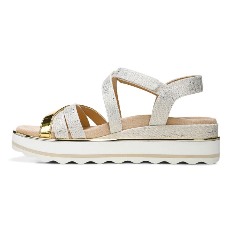 Vionic Kellyn Flatform Sandal Blancos | WfDgT5gZ