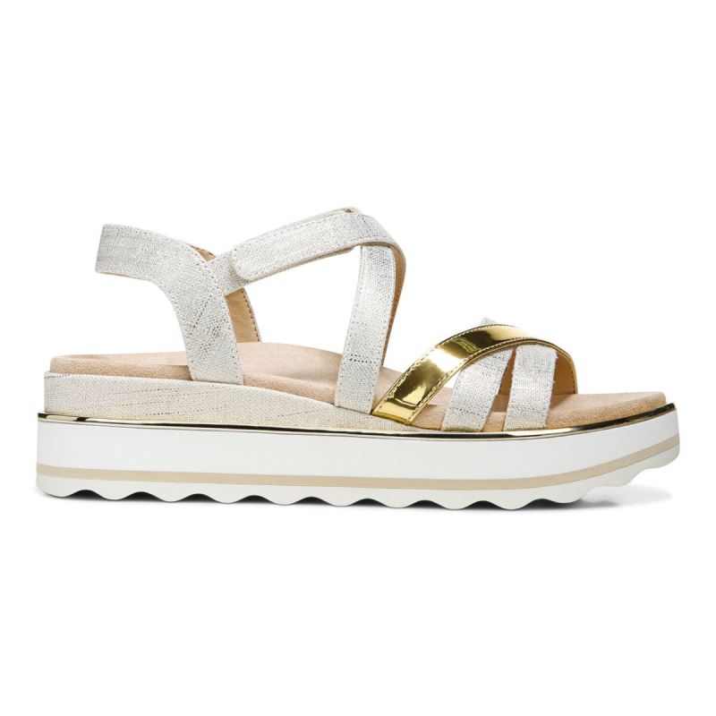 Vionic Kellyn Flatform Sandal Blancos | WfDgT5gZ