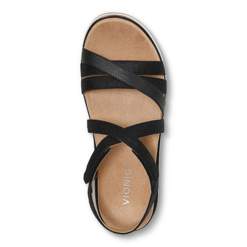 Vionic Kellyn Flatform Sandal Negros | hDQmRD88