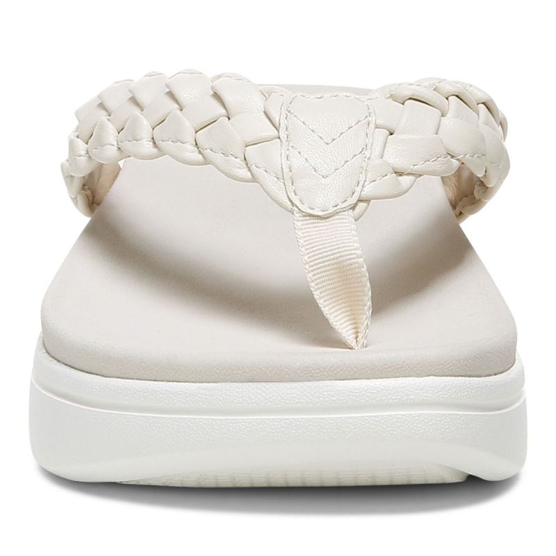 Vionic Kenji Plataforma Sandal Creme | v04PKr9g