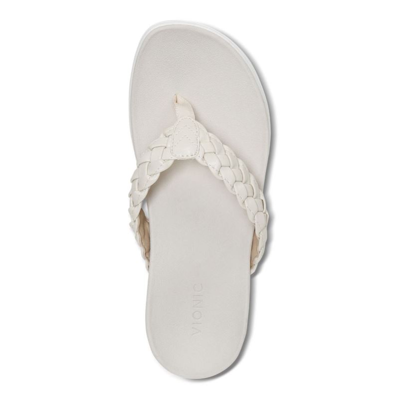 Vionic Kenji Plataforma Sandal Creme | v04PKr9g
