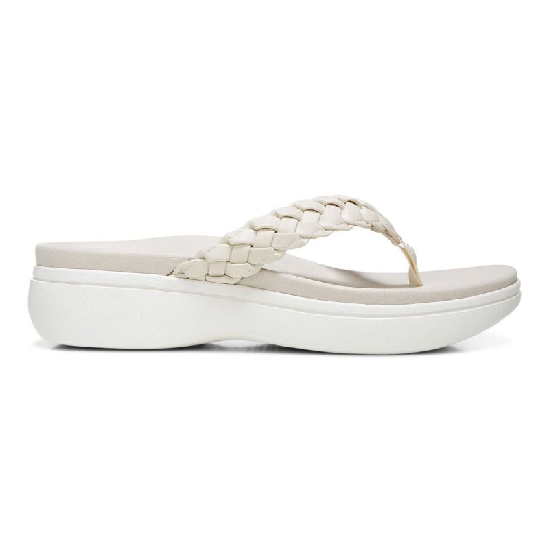 Vionic Kenji Plataforma Sandal Creme | v04PKr9g