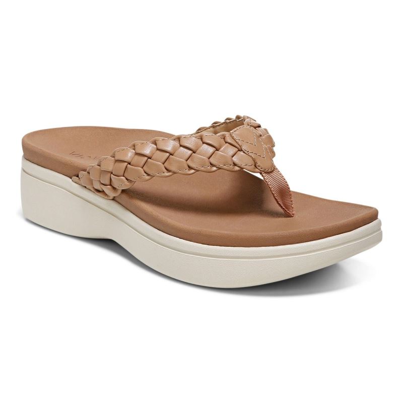 Vionic Kenji Plataforma Sandal Marrom | TdegsQNj