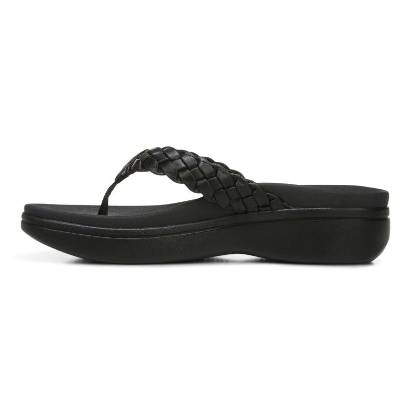 Vionic Kenji Plataforma Sandal Negros | f8ZgR06m