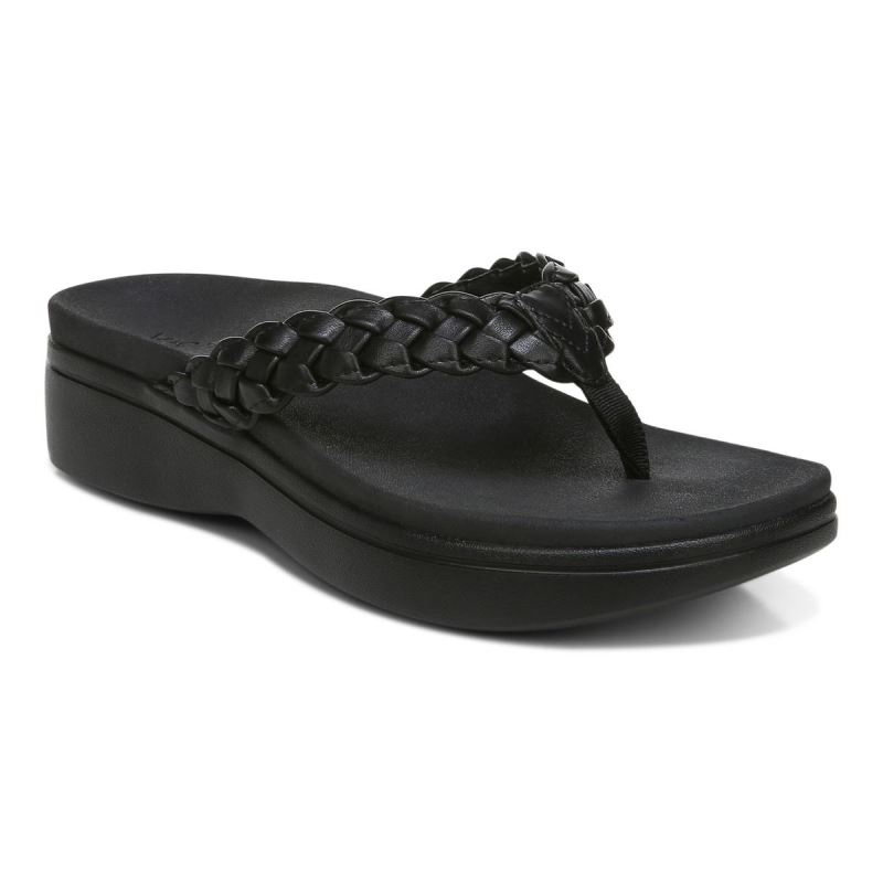 Vionic Kenji Plataforma Sandal Negros | f8ZgR06m