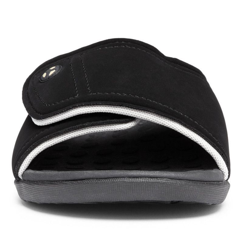 Vionic Kiwi Chanclas Sandal Negros Grises | ddu54hsL