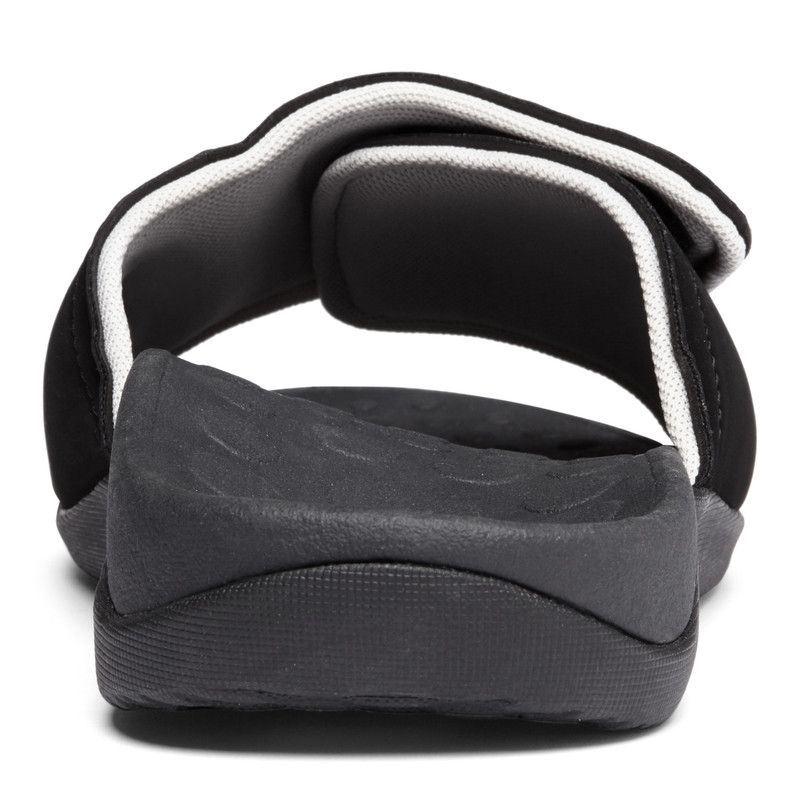 Vionic Kiwi Chanclas Sandal Negros Grises | ddu54hsL