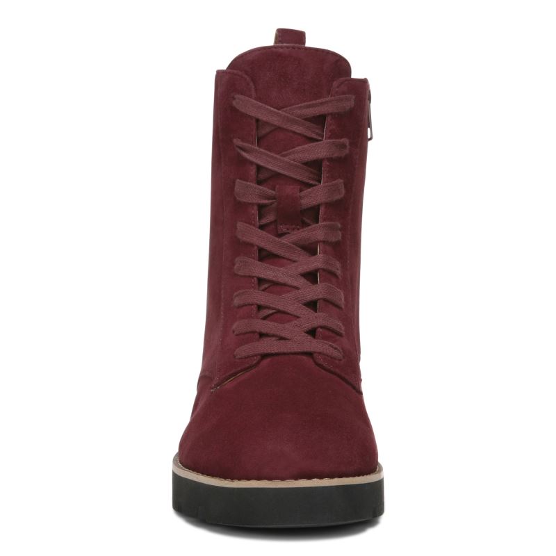Vionic Lani Encaje-up Boot Vino Granate | AbaAPtht