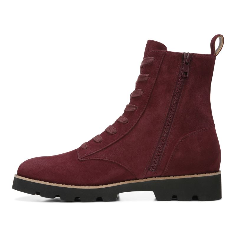 Vionic Lani Encaje-up Boot Vino Granate | AbaAPtht
