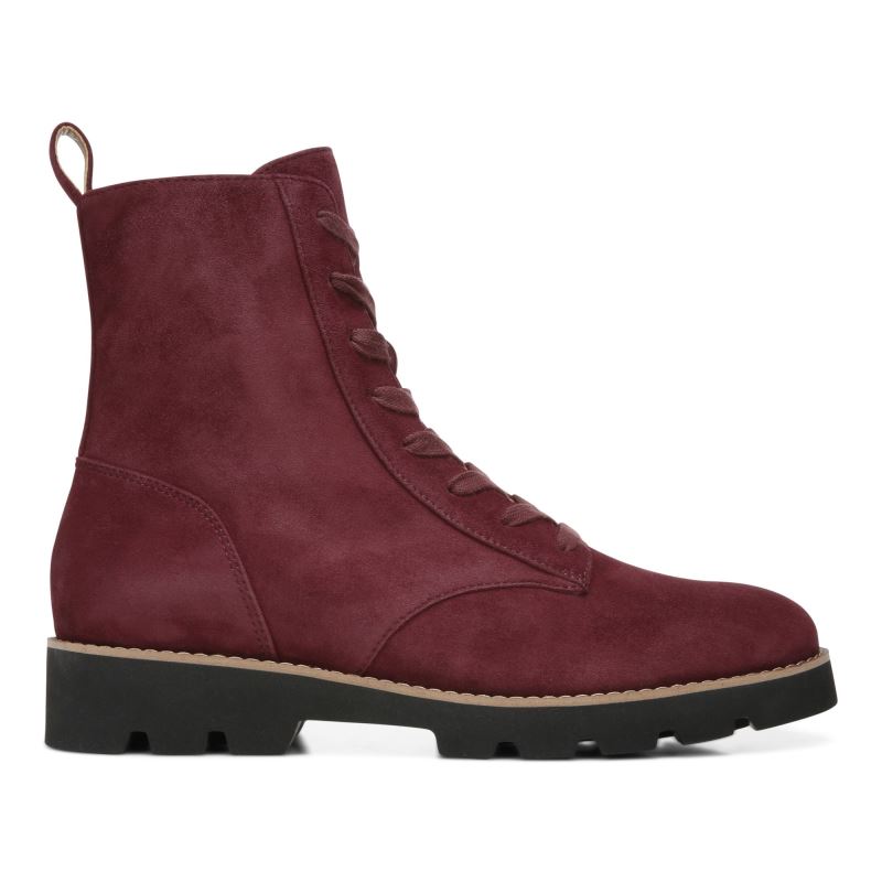 Vionic Lani Encaje-up Boot Vino Granate | AbaAPtht
