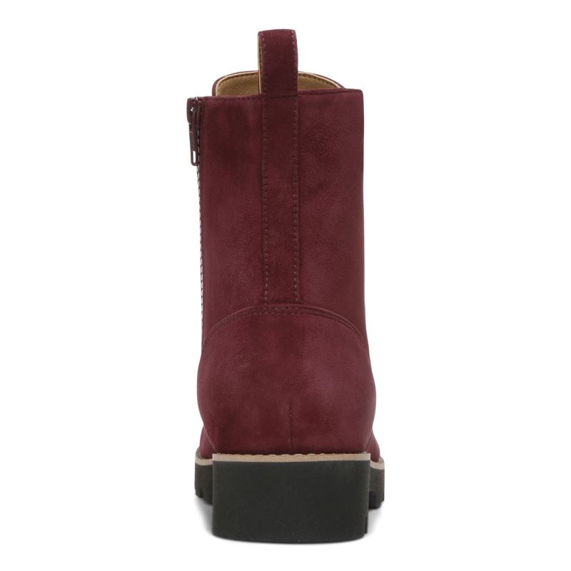 Vionic Lani Encaje-up Boot Vino Granate | AbaAPtht