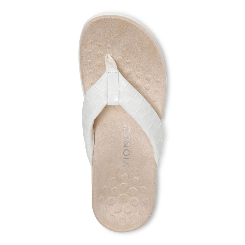 Vionic Layne Puntera Post Sandal Creme | 10kZsnvf