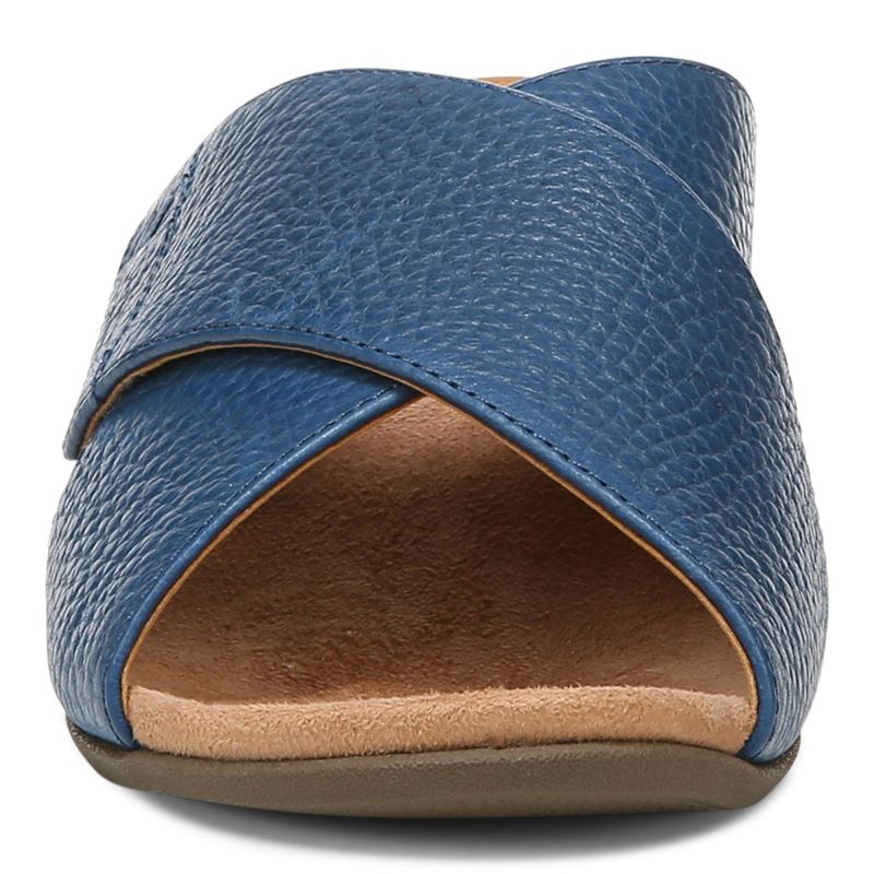 Vionic Leticia Wedge Sandal Azules Oscuro | rgcwaC3M
