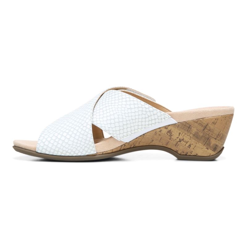 Vionic Leticia Wedge Sandal Blancos | O6AIwMaB