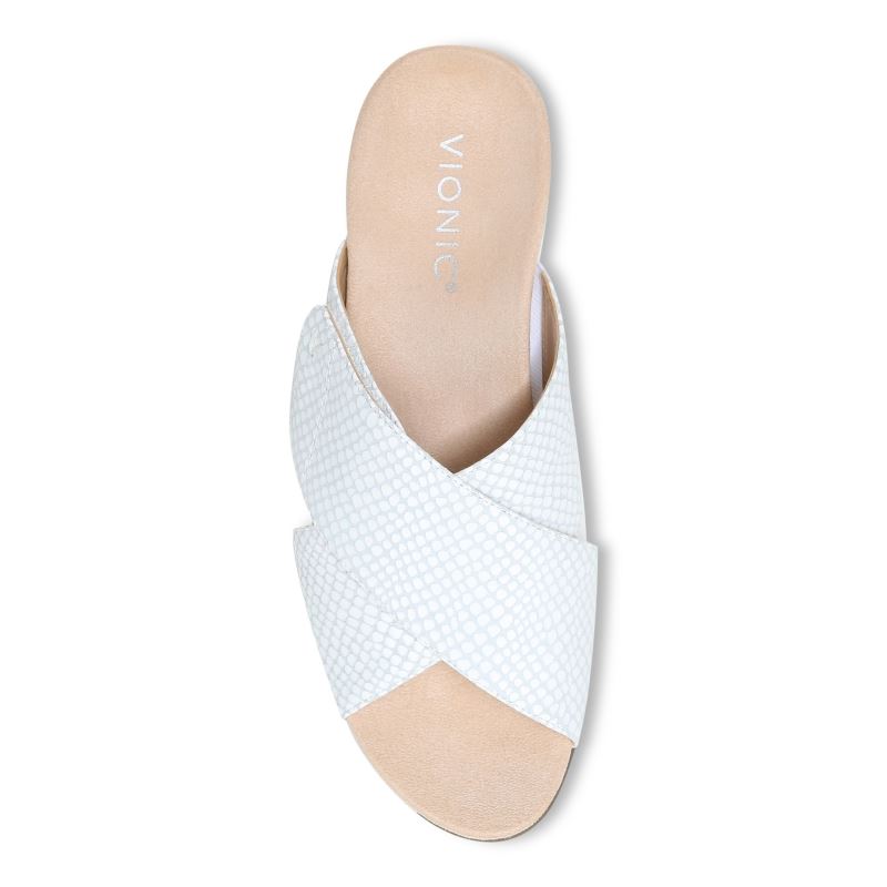 Vionic Leticia Wedge Sandal Blancos | Swuw73PM