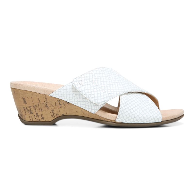 Vionic Leticia Wedge Sandal Blancos | Swuw73PM
